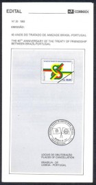 Brasil-1993-20 - 40 Anos  do Tratado de Amizade Brasil-Portugal