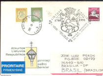 Envelope Circulado Litu�nia - Brasil 2002