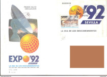Envelope Circulado Espanha - Brasil 1992
