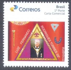 Brasil - 2016 - MINT -90 Aniversrio  Luis Fernando Torres, S.G.C. -Supremo Conselho