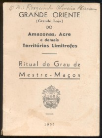 Brasil 1955 - Ritual do Grau de Mestre Maom - Bom Estado de Conservao - autenticado com selo de circulao interna.
