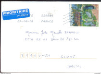 Envelope Circulado Fran�a - Brasil 2009 - Nil.