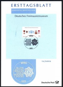 Alemanha -  2002 - 100 Anos do Muiseu Manico - Documento Postal de 1 Dia - CBC BONN