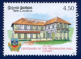 2002 - Sri Lanka -MINT-  Centenrio do Templo Manico " Victoria"