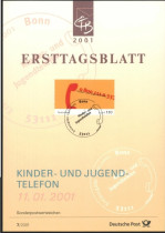 ALEMANHA -FOLHA DE 1� DIA -  Telefone Para Crian�as e Jovens -Linha de Apoio Confidencial 