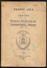 Brasil -1943 - Ritual do Grau de Companheiro Maom -Autenticado com selo de circulao interna-  Bom estado de conservao- Marca de Traas.