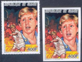 Guinea -1987 - Boris  Becker - Perf+Imp - MINT