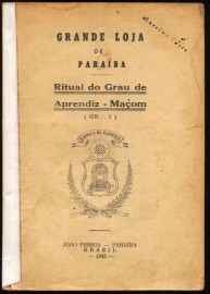 Brasil -1943 - Ritual do Grau de Aprendiz Maom -Autenticado com selo de circulao interna-  Bom estado de conservao- Marca de Traas.