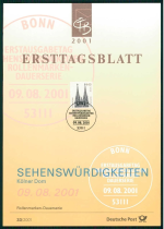 ALEMANHA -FOLHA DE 1� DIA -  Pontos Tur�stico - Catedral de Col�nia