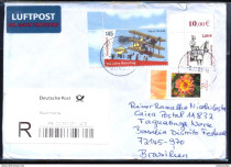 Envelope Circulado Alemanha - Brasil 2008 com Registro