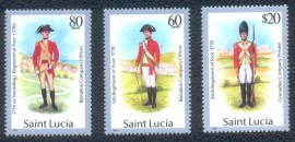 Saint Lucia -1999 -MINT - Uniformes Militares -3 vls.