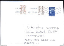 Envelope Circulado  Fran�a - Brasil 