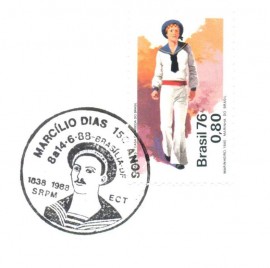 Braslia 1988 - MARCLIO DIAS, 150 ANOS- Cartela Lanamento- CBC