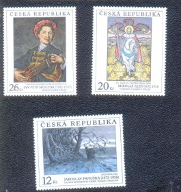 Rep. Checa- 2002 -MINT - Reproduo de quadros de pintores famosos.
Mikolas Ales, Jaroslav Panuska, Jan Molitor.