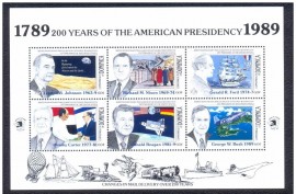 DOMINICA -1989-MINT-200 ANOS DA PRESIDNCIA AMERICANA - JOHNSON/FORD
Mini Folha com 6 selos .