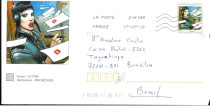 Envelope Circulado - Fran�a - Brasil 2013