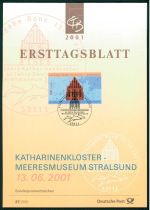 ALEMANHA -FOLHA DE 1� DIA -  Mosteiro de Santa Catarina - Museu Marinho de Stralsund