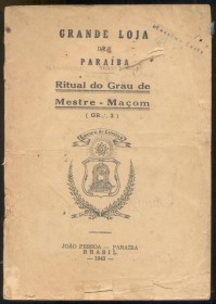 Brasil -1943 - Ritual do Grau de Mestre Maom -Autenticado com selo de circulao interna-  Bom estado de conservao- Marca de Traas.