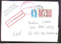 Envelope Circulado Fran�a-Brasil 2008