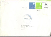 Envelope Circulado  Portugal - Brasil 2013 - c-registro