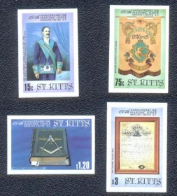 St.. kITTS - 1995 -MINT -150 anos da Loja Monte das Oliveiras (Sem Picote)
