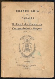 Brasil -1943 - Ritual do Grau de Companheiro Maom -Autenticado com selo de circulao interna-  Bom estado de conservao- Marca de Traas.