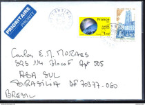 Envelope Circulado  Fran�a - Brasil 2005